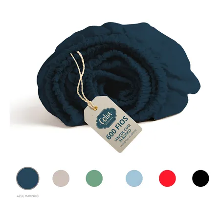 Lençol Avulso C/ Elástico King 600 Fios 100% Algodão Egípcio