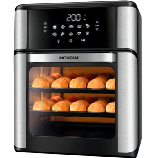 Fritadeira Air Fryer Forno Oven 12L Mondial AFON-12L-BI 2000W Sem Oléo