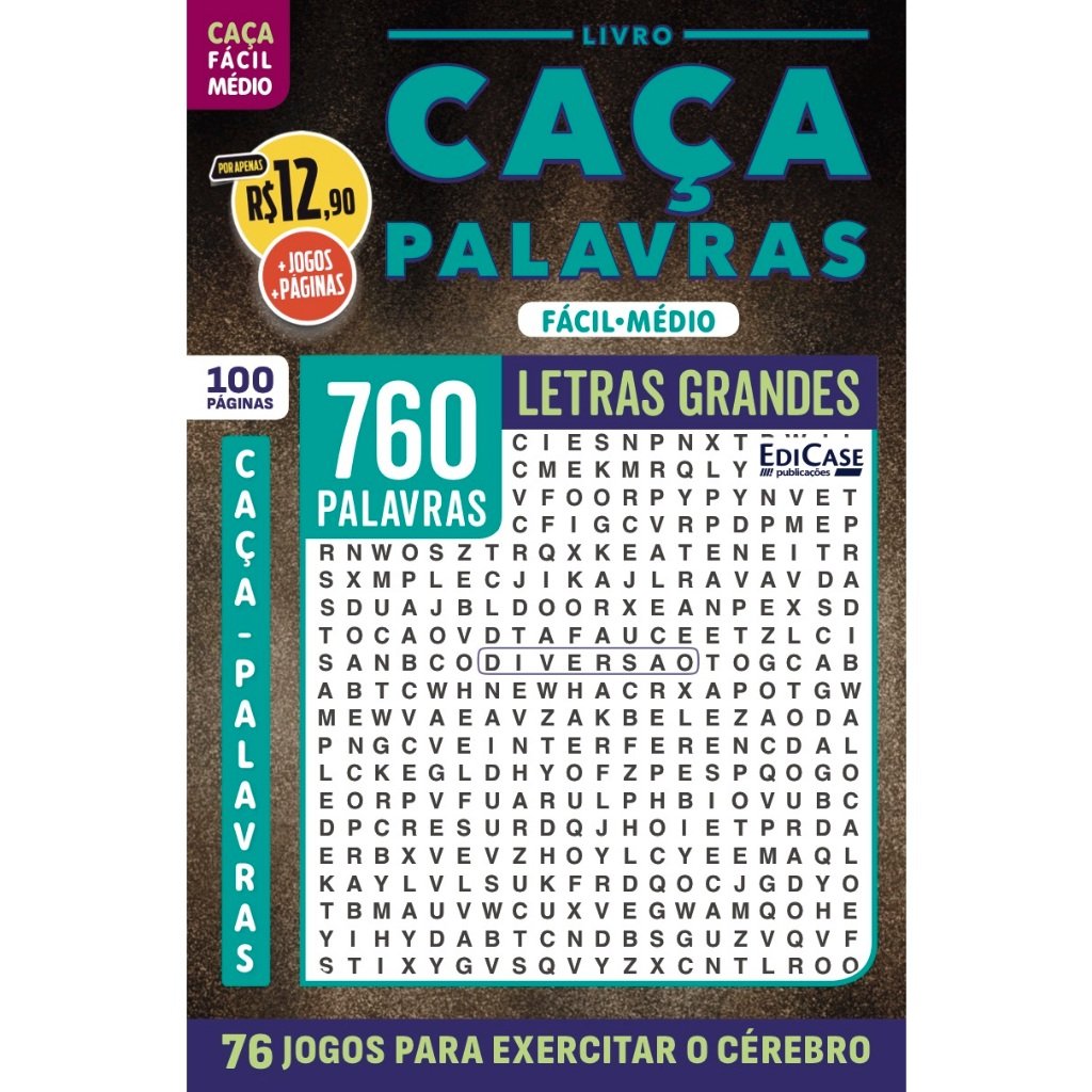 Livro Caça-Palavras ed.72 - 100 págs. - Fácil/Médio