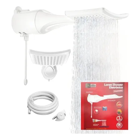 Ducha Loren Shower Ultra Eletrônica 127v 5500w Lorenzetti Branco 5.5 Kw