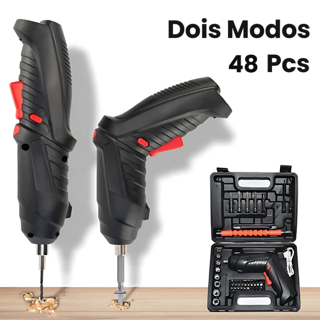 Parafusadeira elétrica sem fio furadeira recarregável, conjunto de brocas para ferramentas elétricas