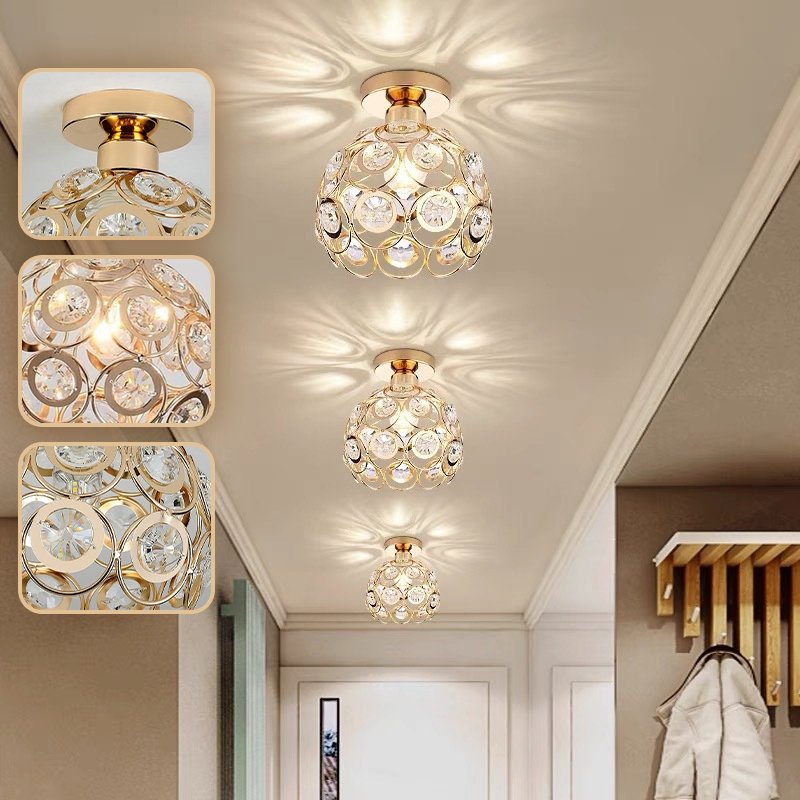 Luminária De Teto Cristal Simplicidade Moderna Corredor Sala De Estar Varanda Quarto(85-256V)