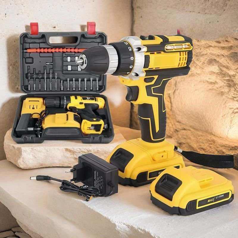 Parafusadeira Furadeira 48V 2 Baterias Com Maleta e Acessórios Completo vipcssa