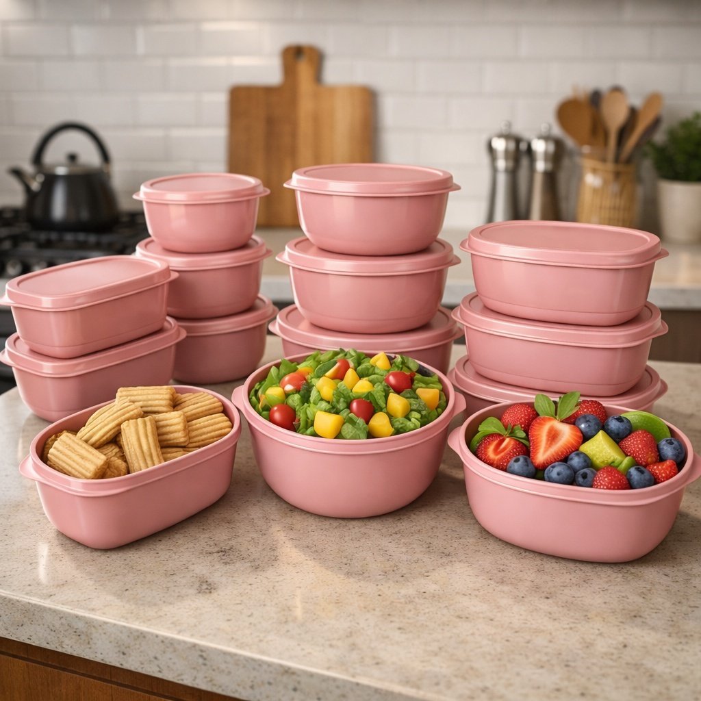 Kit 15 Potes Plásticos para Cozinha – Organizadores Herméticos Variados, Resistentes e Livres de BPA+ 10 bowls