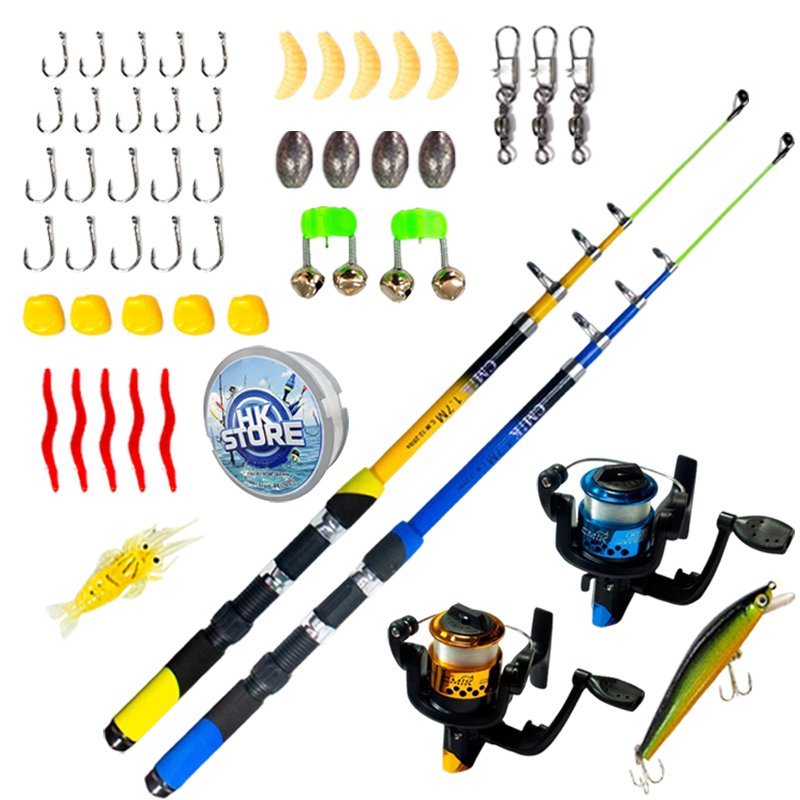Vara De Pesca 60-120lbs Completa Com Molinete Esportiva Ao Ar Livre Robalo Portátil + Acessórios