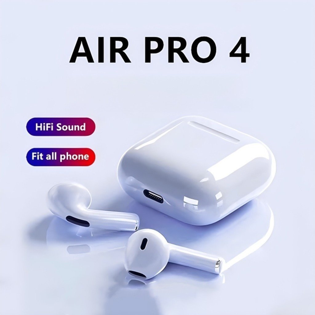 TWS Pro4 Bluetooth 5.3 Fones De Ouvido Sem Fio 9D Estéreo Alta Fidelidade Fone Microfone Verão Viagem Essencial Ano Novo