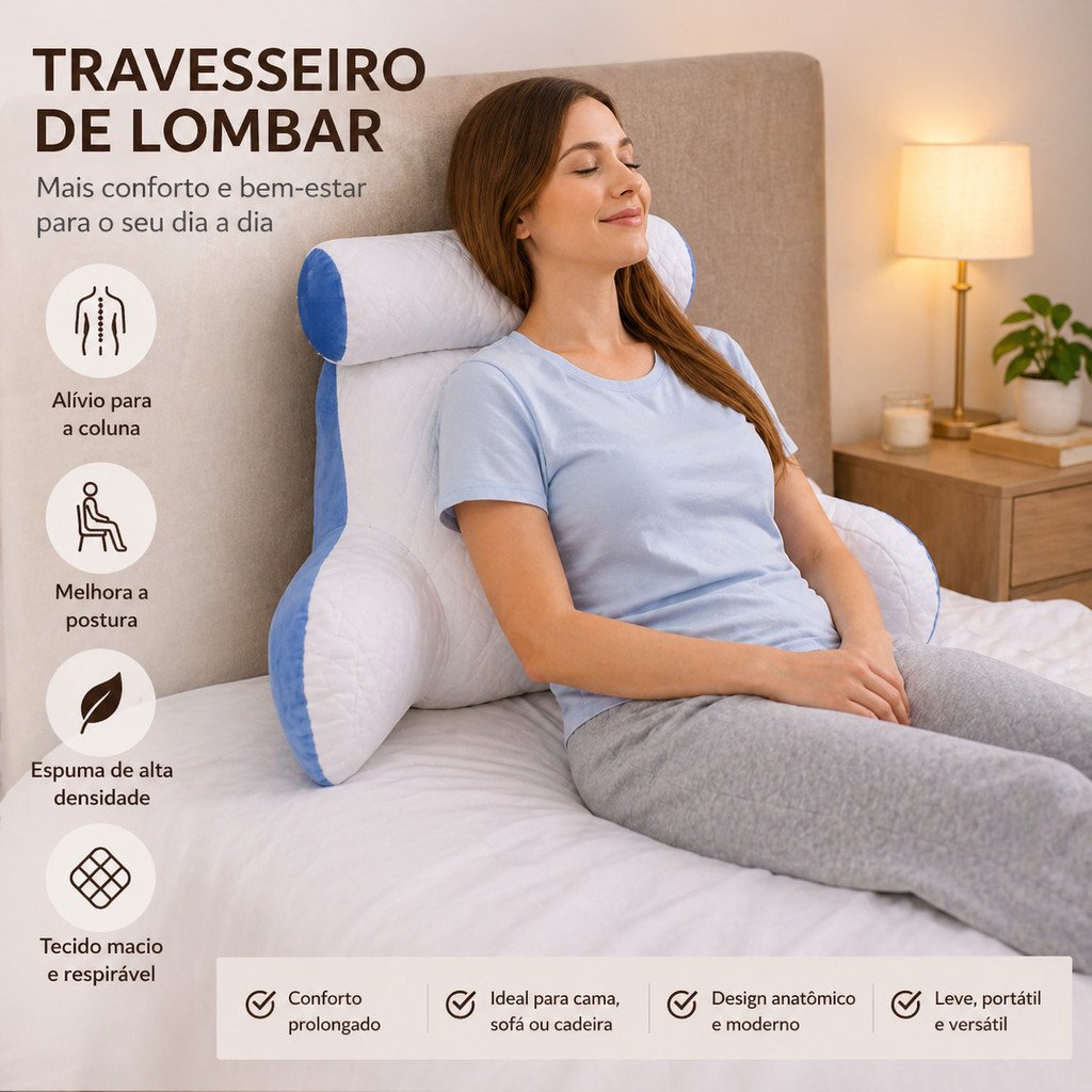 Almofada De Lombar Extra Macia Travesseiro De Cintura Premium