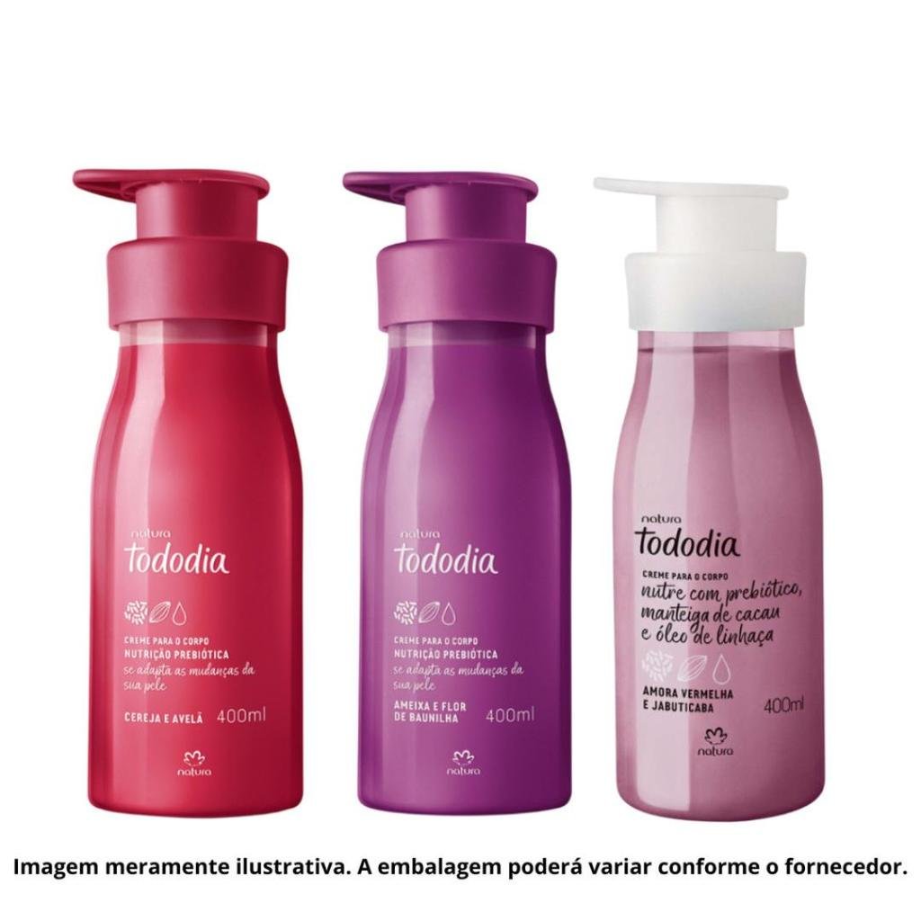 Kit Natura Tododia com 3 Hidratantes Corporais 400ml Cada