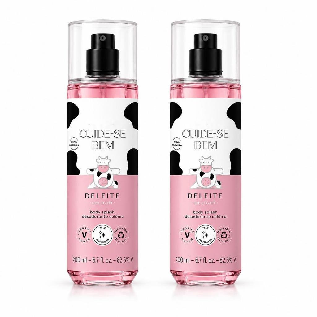 2 Body Splash Feminino  200ml + Colônia Desodorante Corporal - Aroma Doce Gourmand