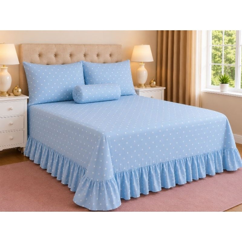 Kit Colcha Cobre Leito Estampado Premio, 400 fios 3 peças, Matelado  - (Casal ou Queen)